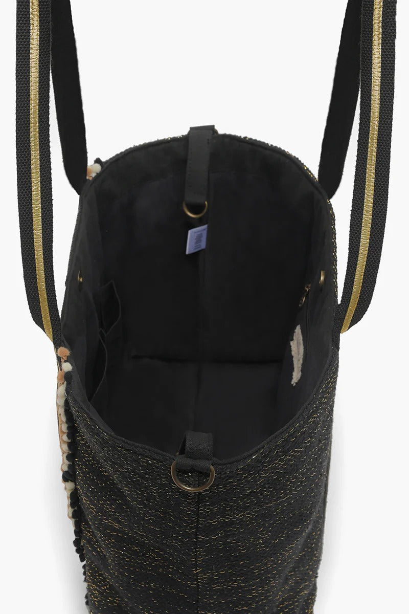 Metallic Floral Tote