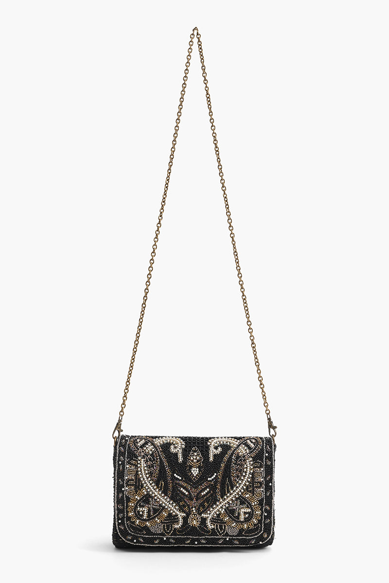 Moonless Night Embellished Shoulder Bag