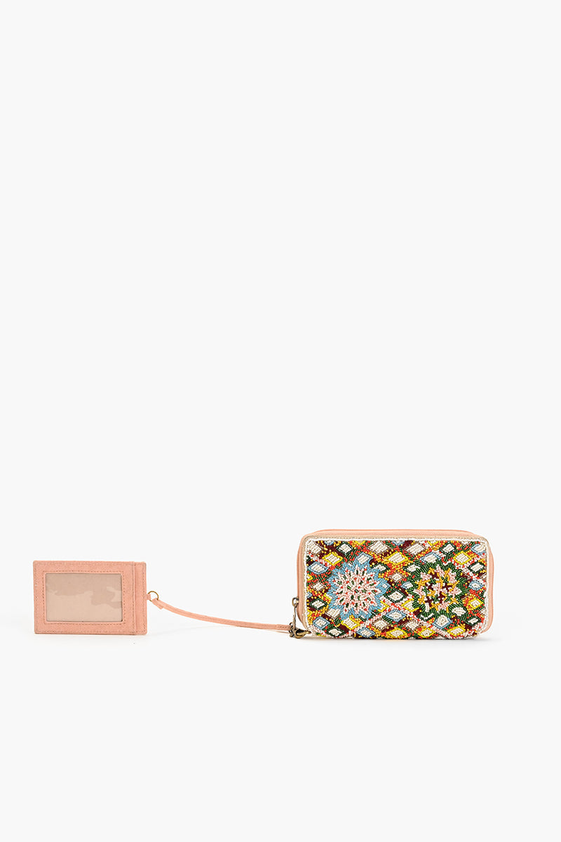 Petals In The Waffle Grove Wallet With Card Holder