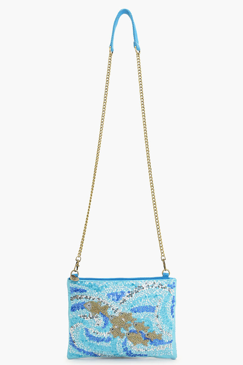 Wavy Nights Beaded Crossbody