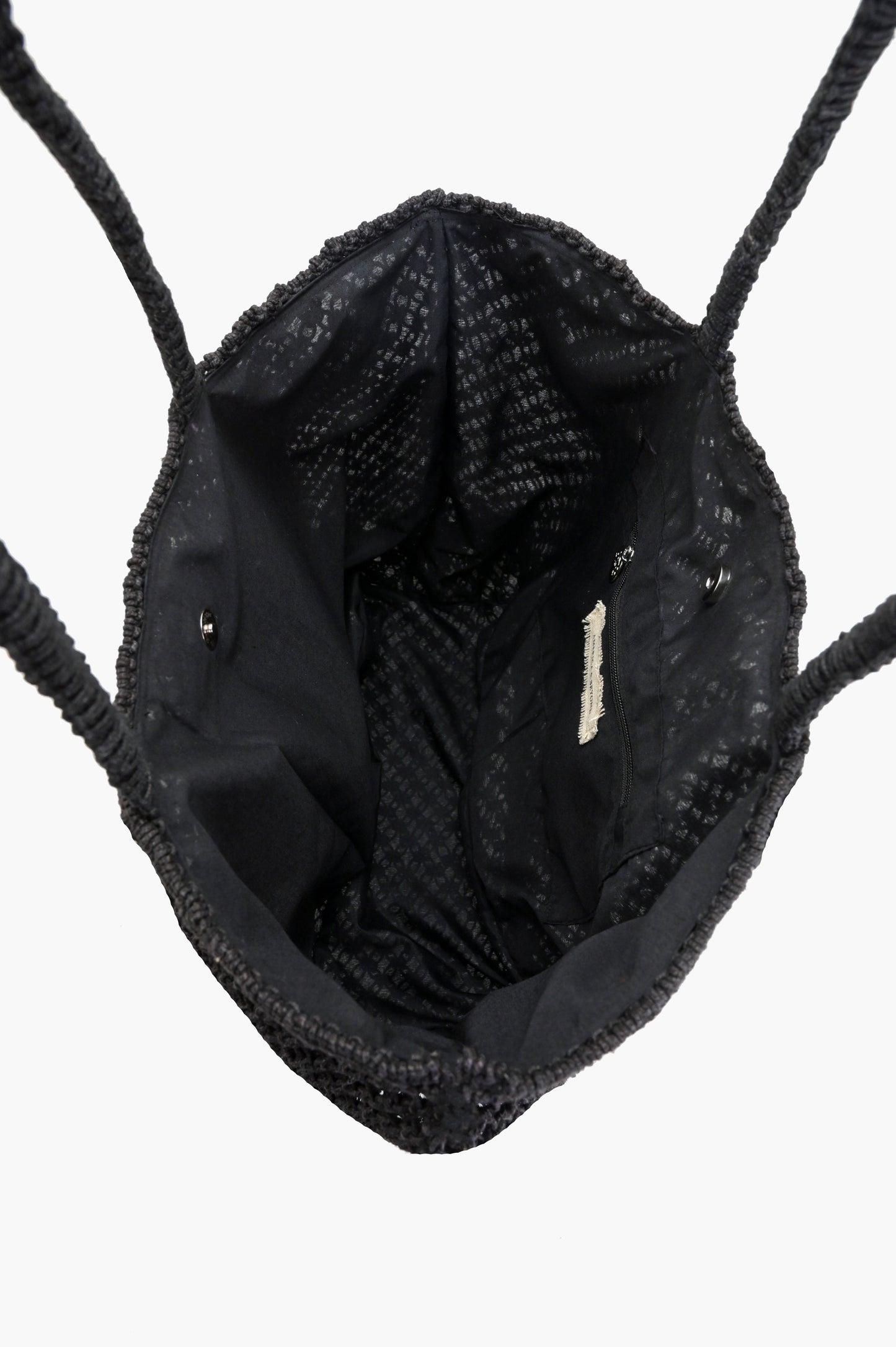 Off Duty Beaded Macrame Jute Tote