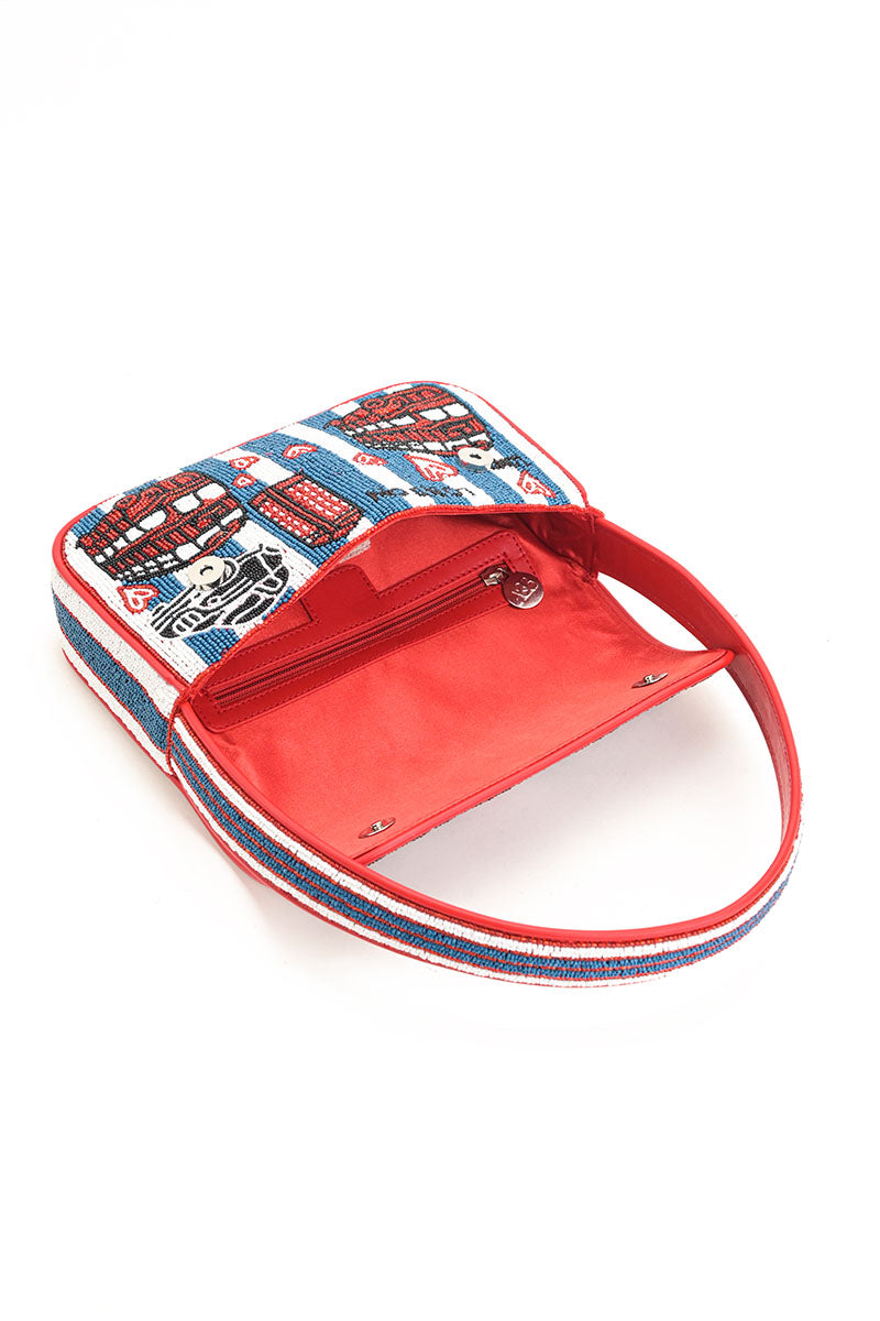 London Calling Beaded Shoulder Bag