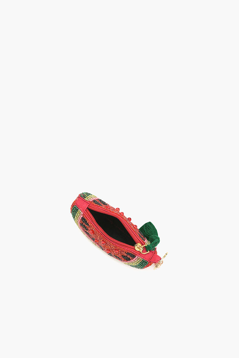 Watermelon Pop Beaded Coin Pouch