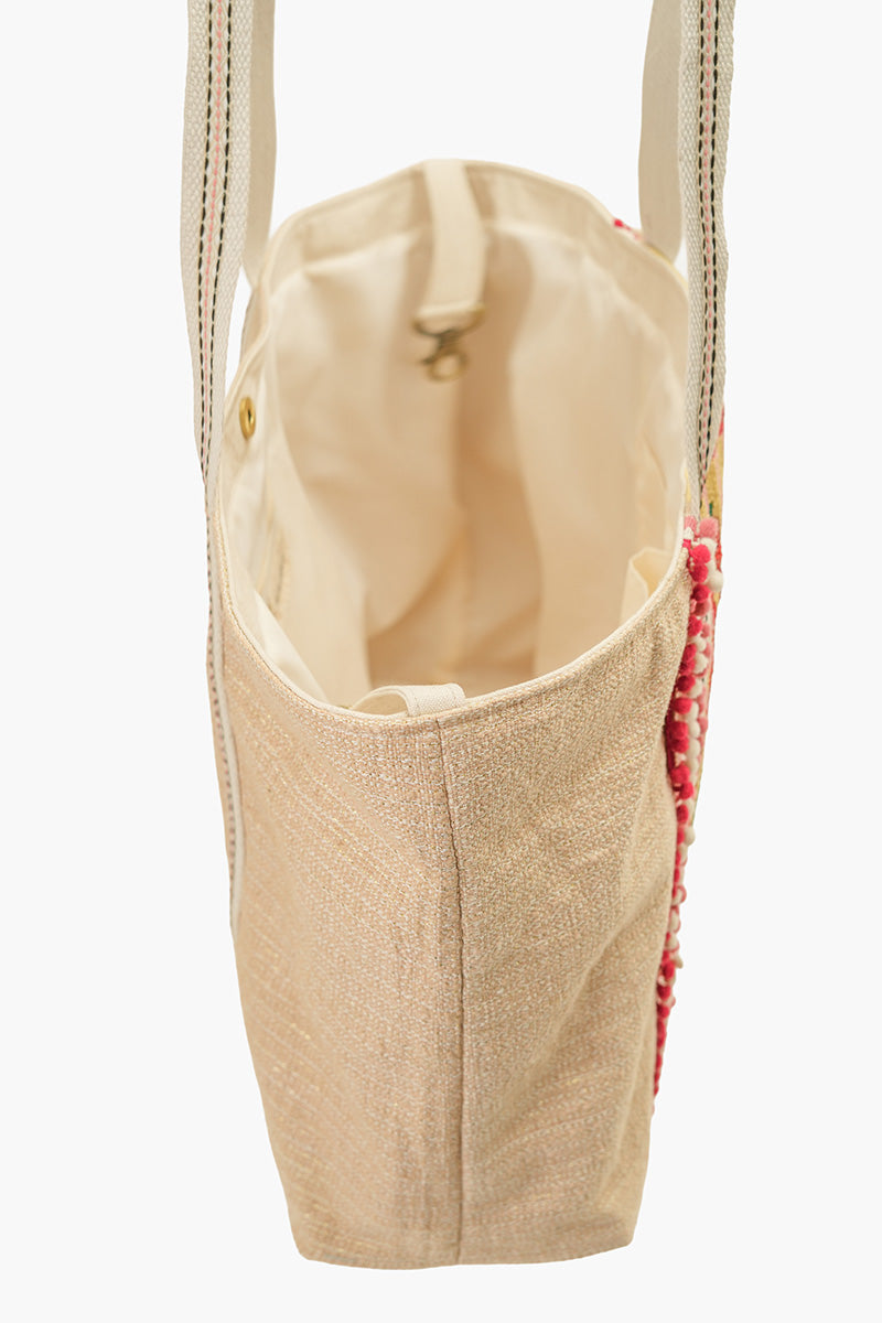 Riviera Chic "La Dolce Vita" Beaded Oversized Tote