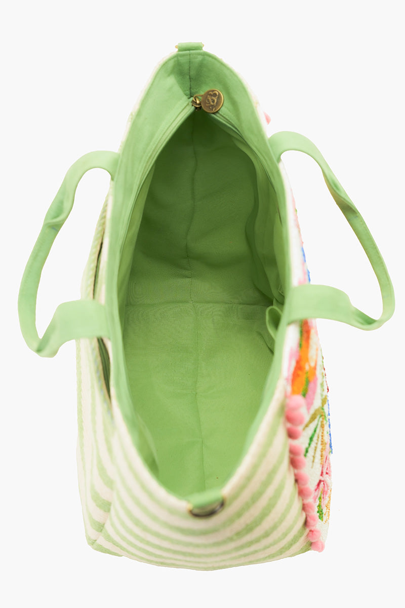 Zesty Orchard Orange Lemon Floral Tote