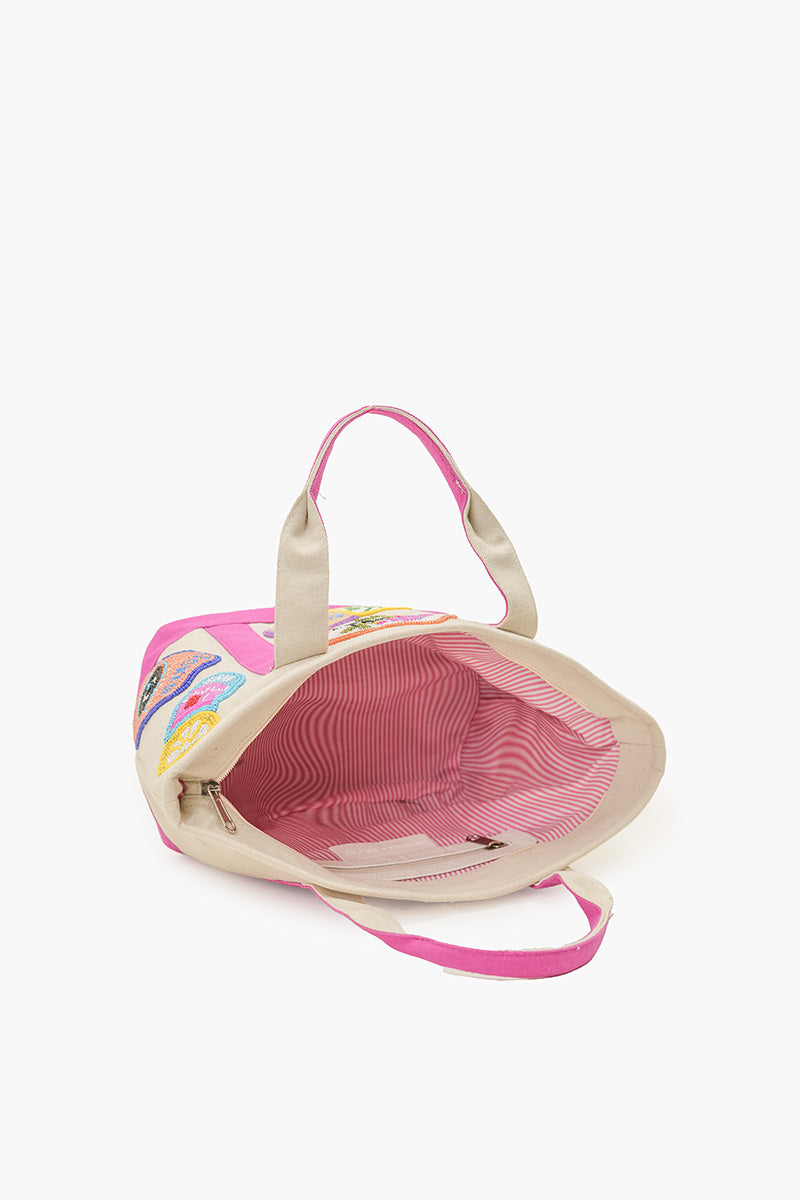 Mahjong Sail Hand-Beaded Small Boat Tote