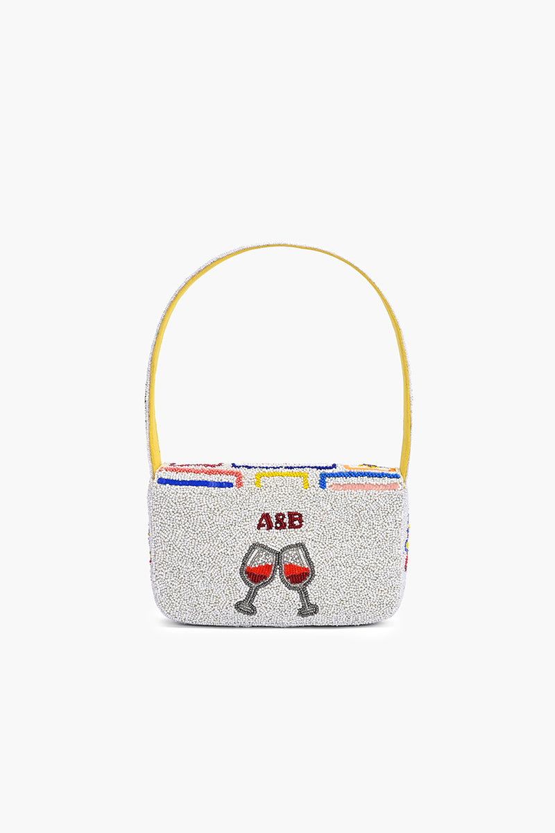 Mahjong Royale Fully Hand-Beaded Shoulder Bag
