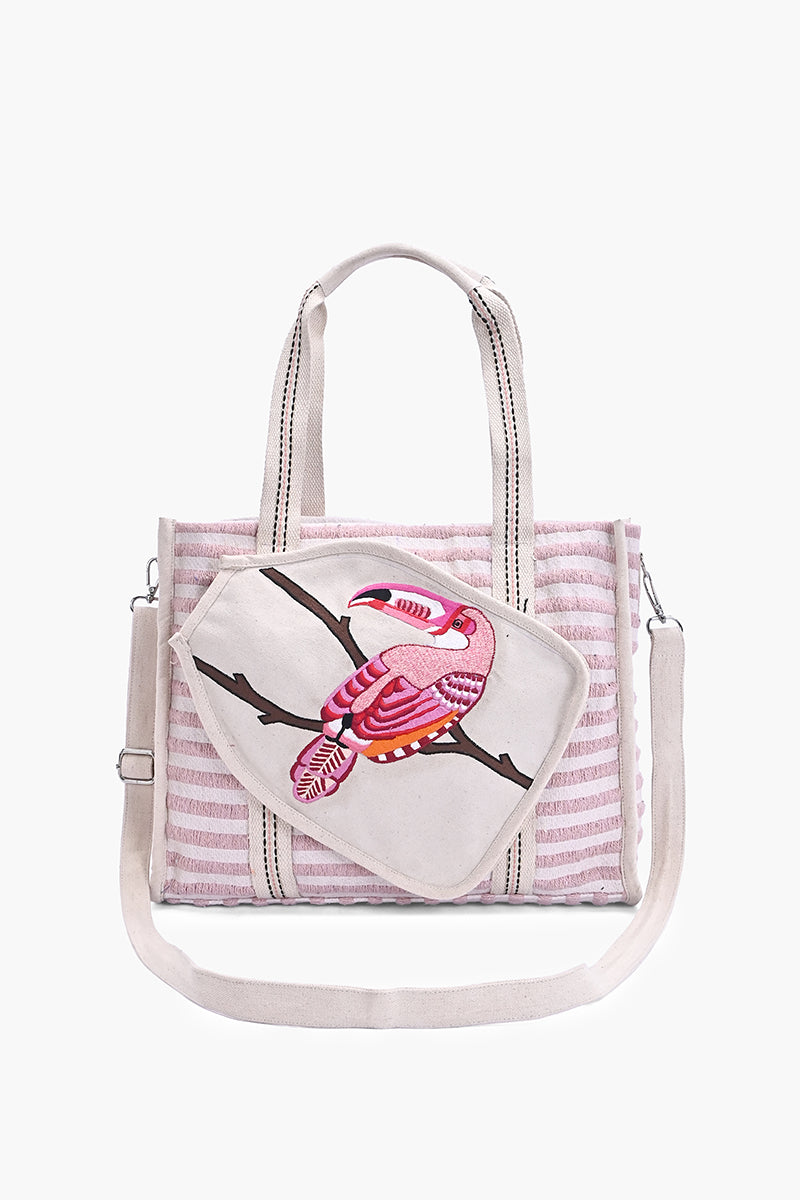 Tropical Toucan Artisan Pickleball Tote