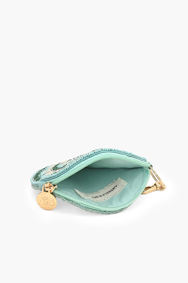 Nautilus Spiral Beaded Coin Pouch