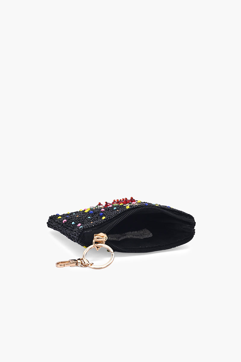 Jeweled Holiday Tree Coin Pouch