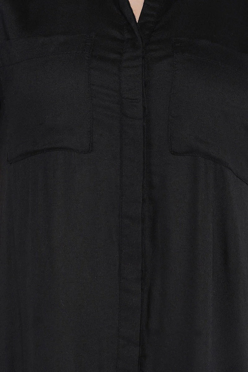 Everyday Elegant Black T-Shirt Maxi Dress