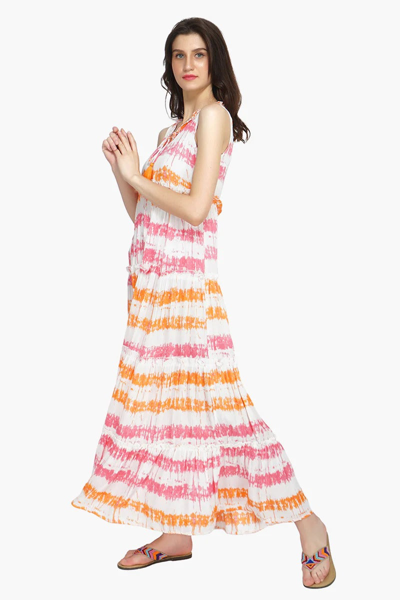 Set of 6 Reva Tie Dye Maxi Dress (S,M,L)