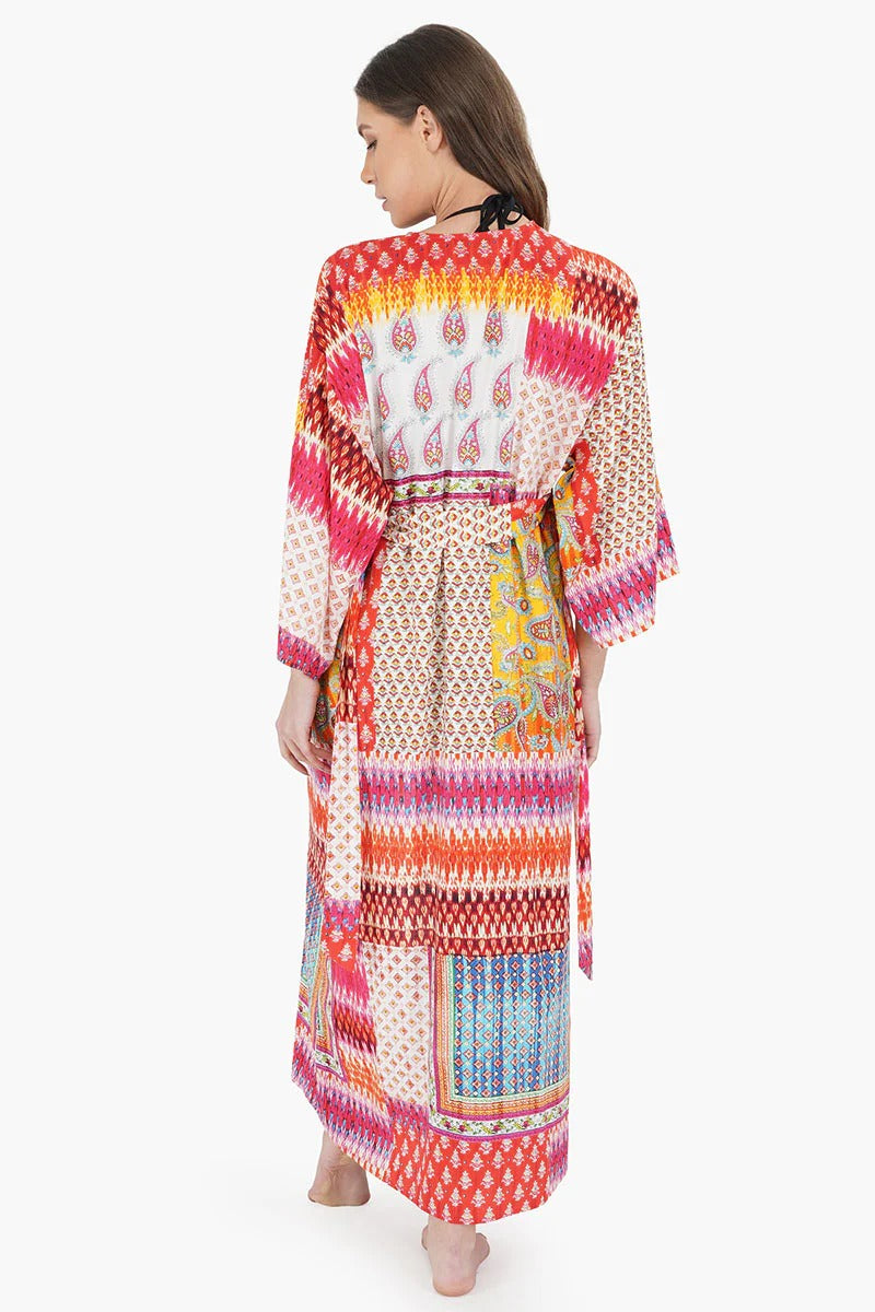 Set of 6 Fuchsia Rose Paisley Cover Up (S,M,L)- Discarded Bellas