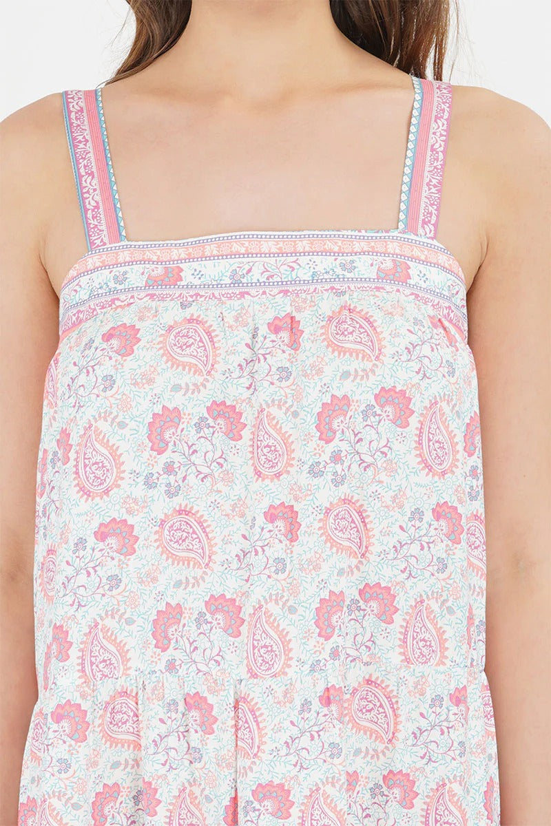 Set of 6 Sugar Coral Floral Maxi Dress (S,M,L)