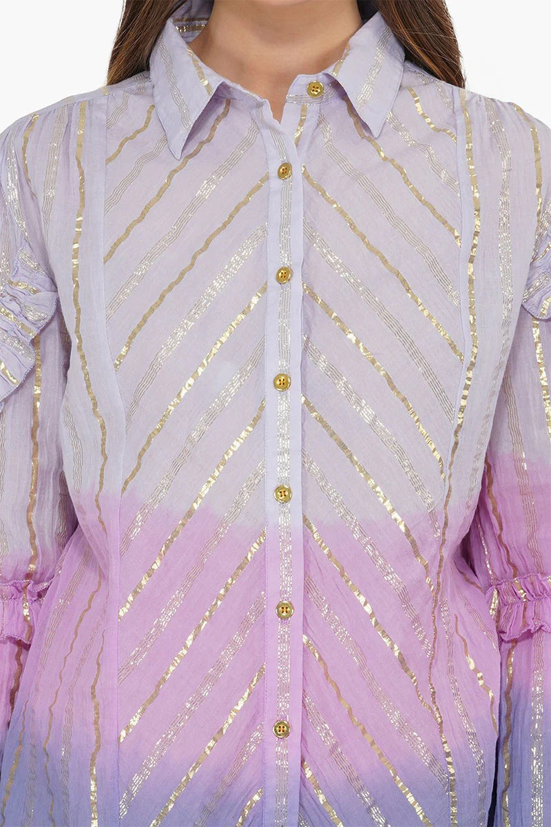 Set of 6 Very Peri Cotton Shirt Dress (S,M,L)