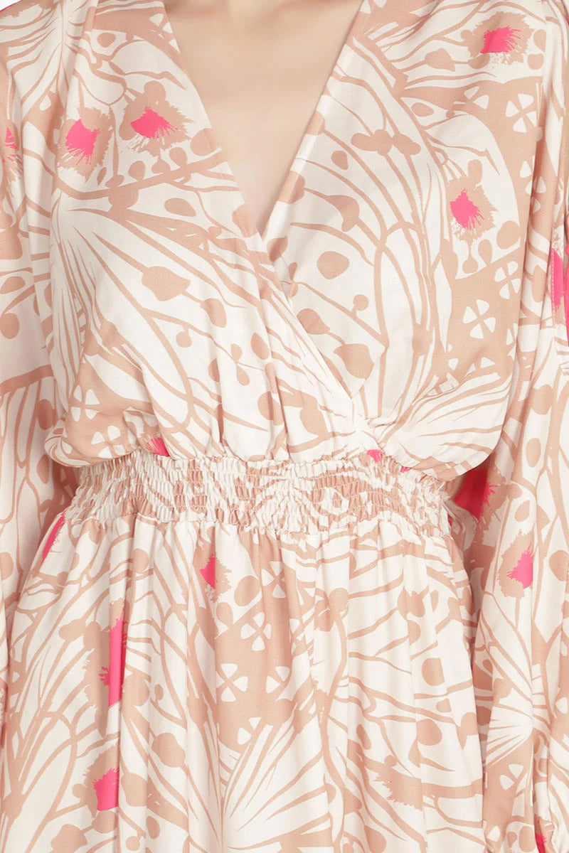 Set of 6 Misty Rose Butterfly Cold Shoulder Dress (S,M,L)- Discarded Bellas