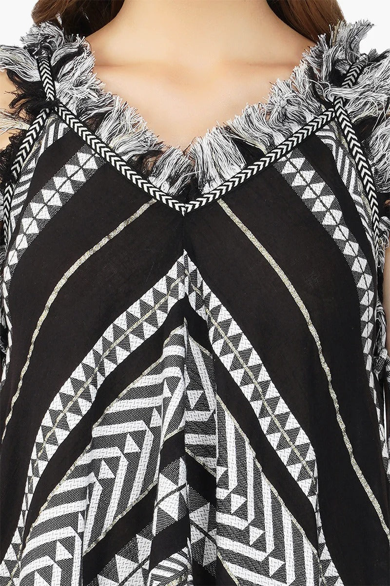 Set of 6 Lori Mexican Striped Handkerchief Hem Dress (S,M,L)