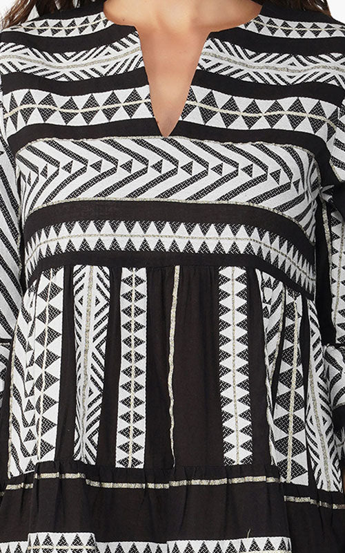 Set of 6 Lori Mexican Striped Maxi Dress (S,M,L)