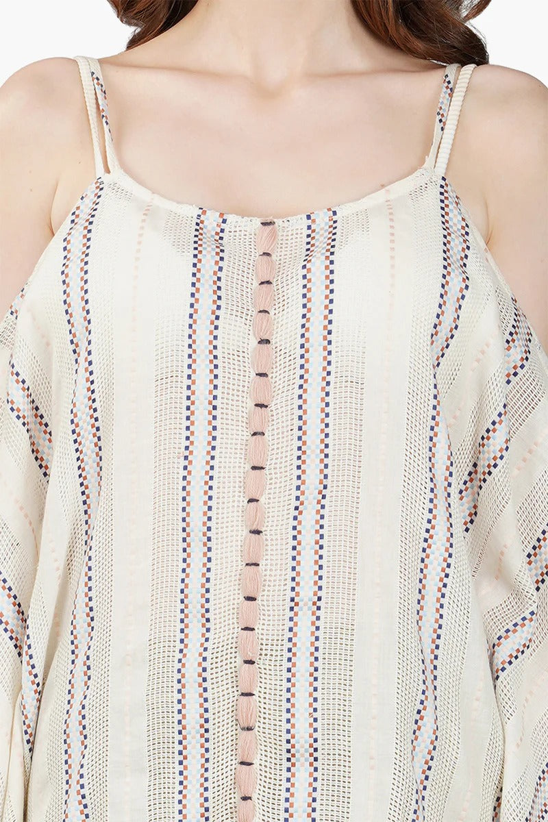 Set of 6 Marie Nautical Cold Shoulder Kaftan Dress (S,M,L)