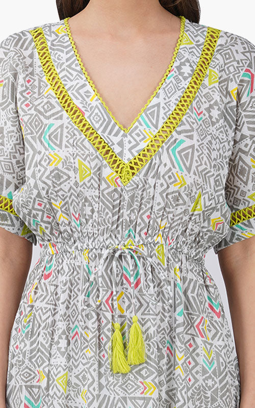 Set of 6 Ash Tribal Printed Maxi Dress (S,M,L)