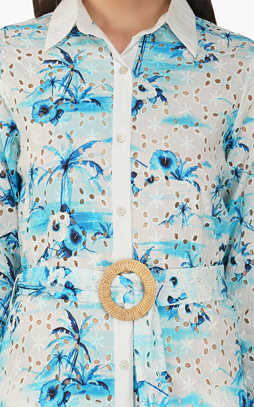 Set of 6 Beach Shore Printed Shirt Dress (S,M,L)