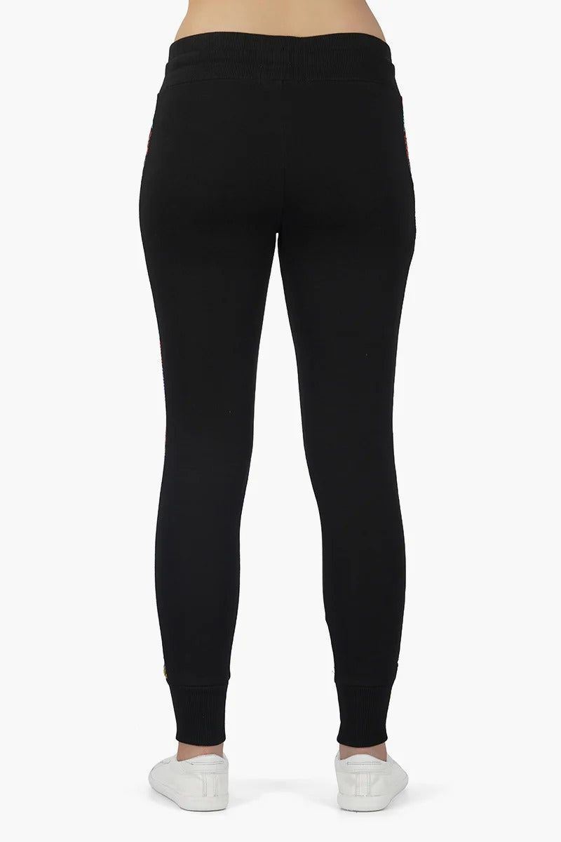 Set of 6 Black Trouser with Embroidered Side seam (S,M,L)