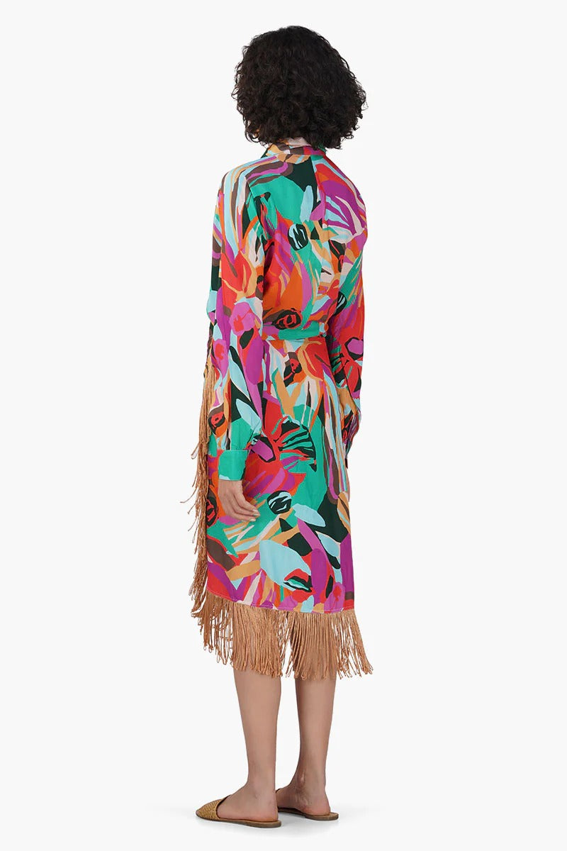 Set of 6 Candy Rose Printed Fringes Skirt (S,M,L)