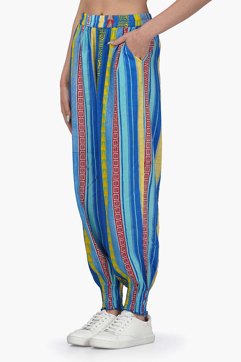 Set of 6 Neel Aztec Stripe Printed Pant (S,M,L)