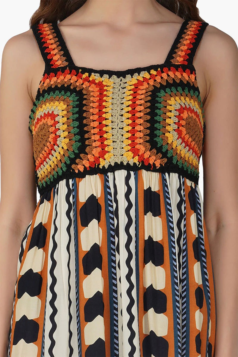 Set of 6 Jungle Cheetah Printed Strap Dress (S,M,L)