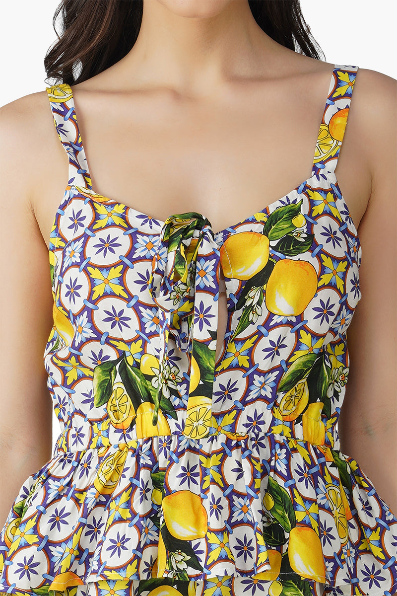 Set of 6 Citus Lemon Print Playsuit (S,M,L)