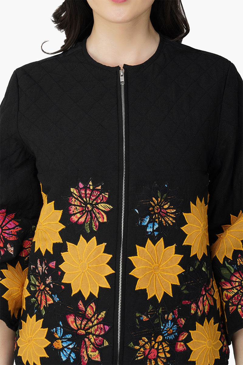 Set of 6 Midnight Black Multi Emb Quilted Jacket (S,M,L)