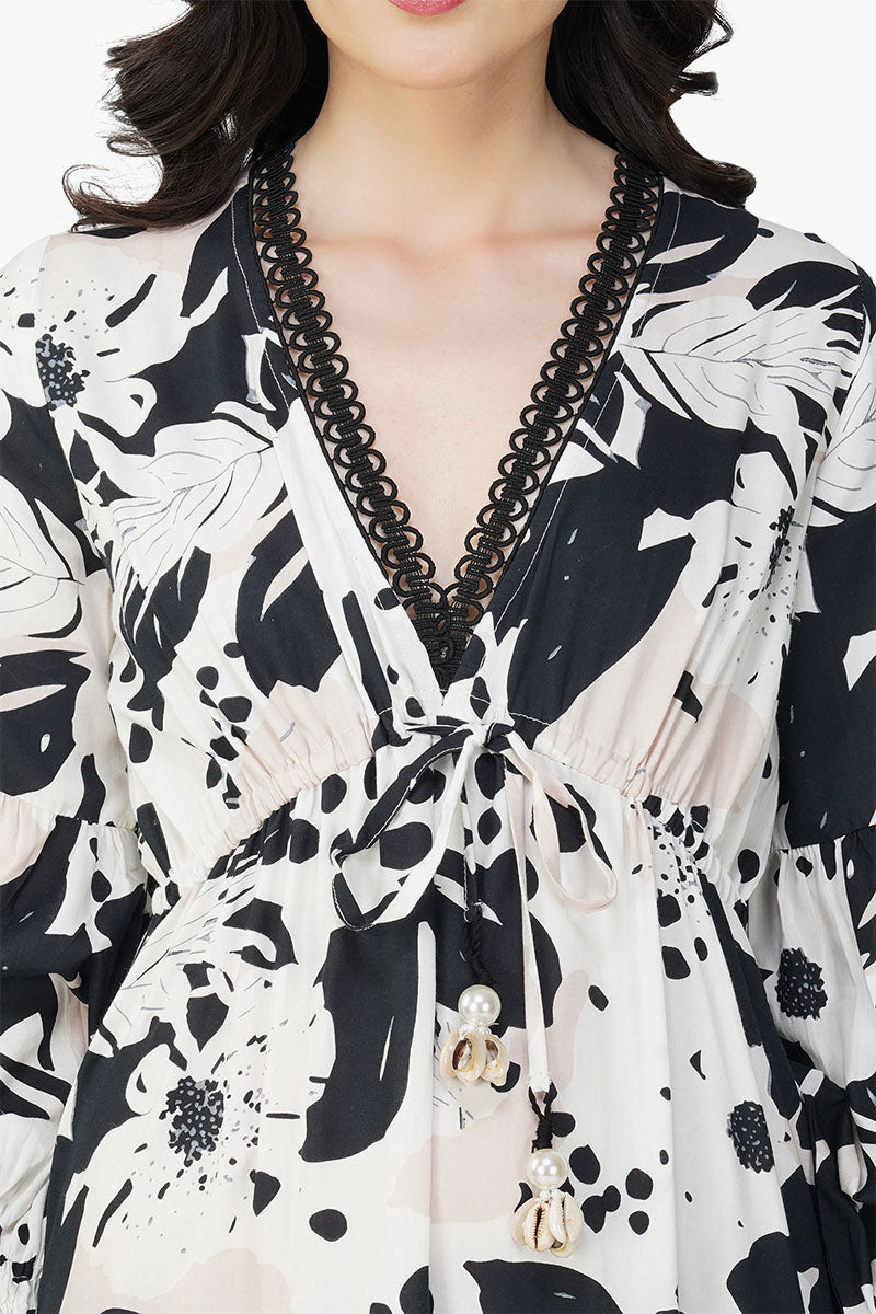 Set of 6 Garden Of Flower Printed Maxi Dress (S,M,L)