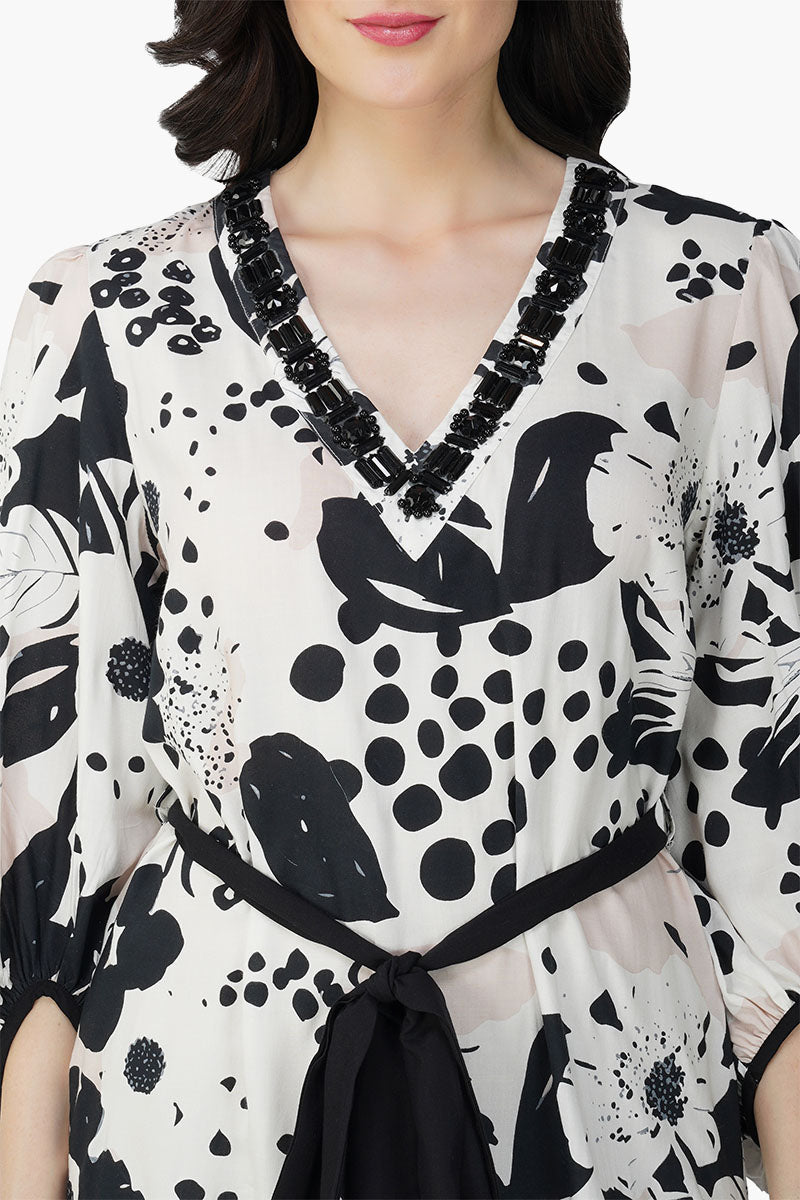 Set of 6 Garden Of Flower Printed Short Dress (S,M,L)