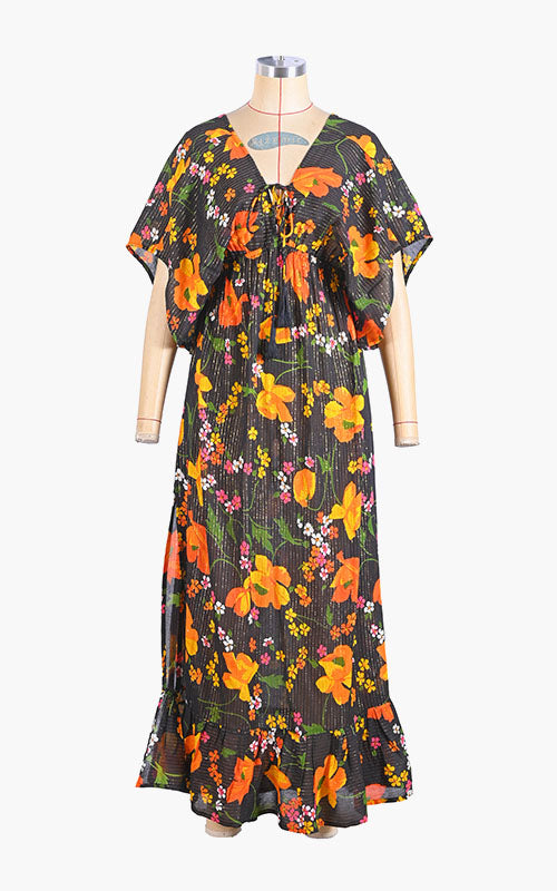 (Discarded) Set of 6 Pirate Floral Angle Maxi Dress (S,M,L)