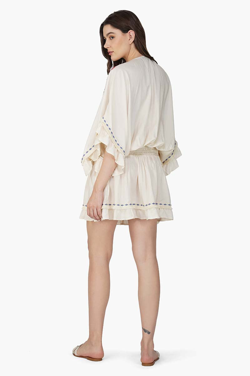 Set of 6 Flora Bird Wings Embellished Cover Up (S,M,L)