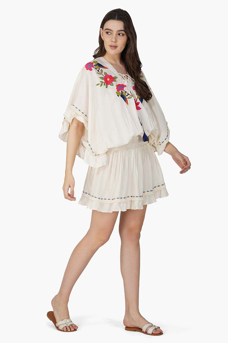 Set of 6 Flora Bird Wings Embellished Cover Up (S,M,L)