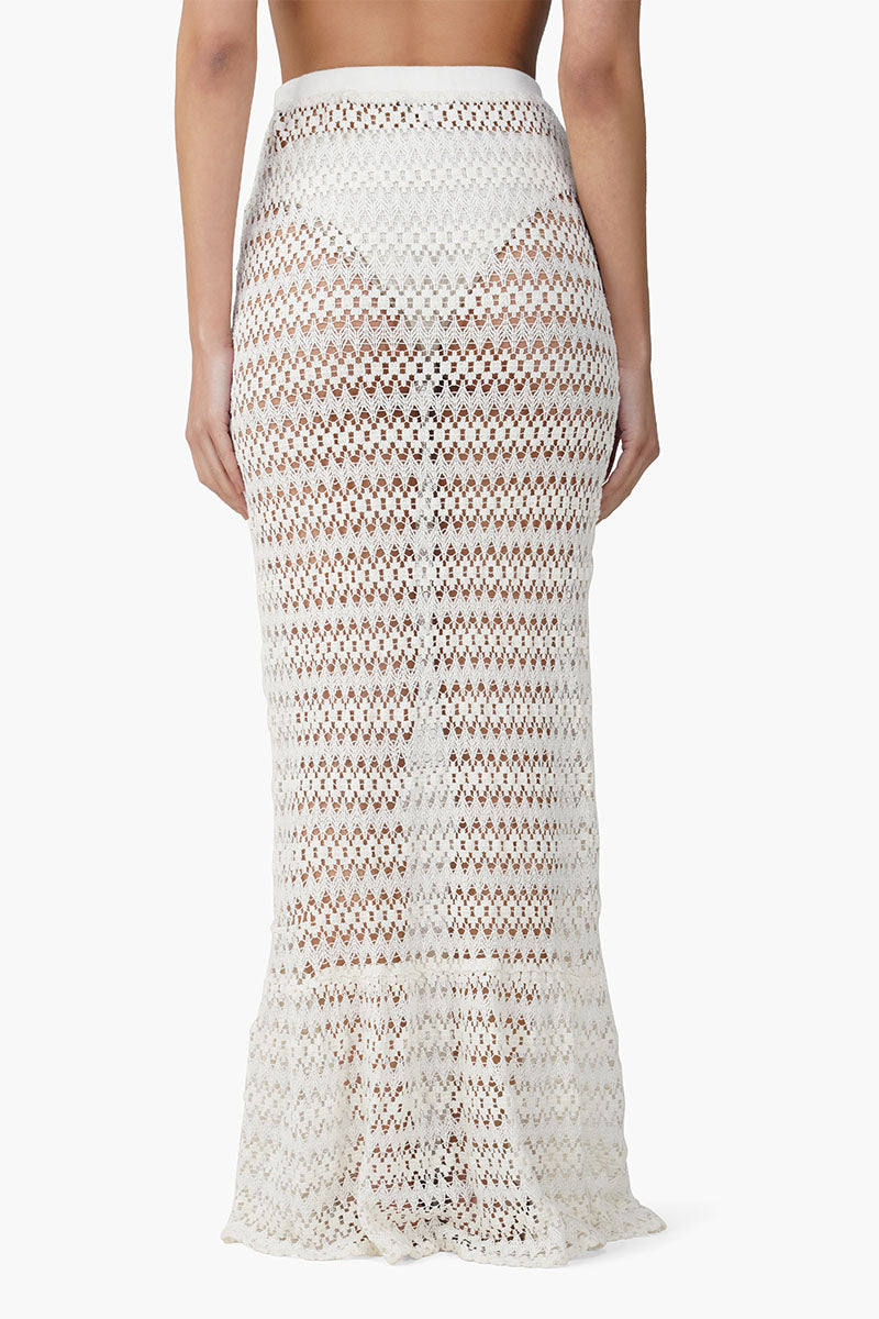 Set of 6 White Mermaid Crochet Lace Fabric Skirt (S,M,L)