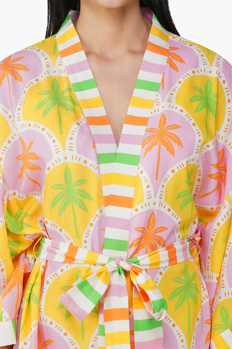 Set of 6 Multi Wikolia Tropic Printed Cover Dress (S,M,L)