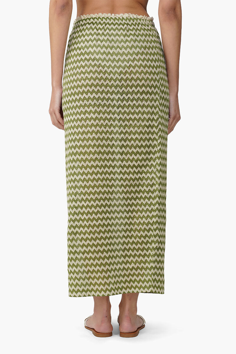 Set of 6 Green Chevron Crochet Lace Fabric Skirt (S,M,L)