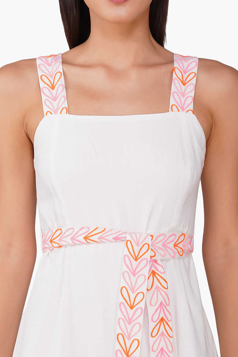 Set of 6 Marigold Mist Embroidered Maxi Dress (S, M & L)