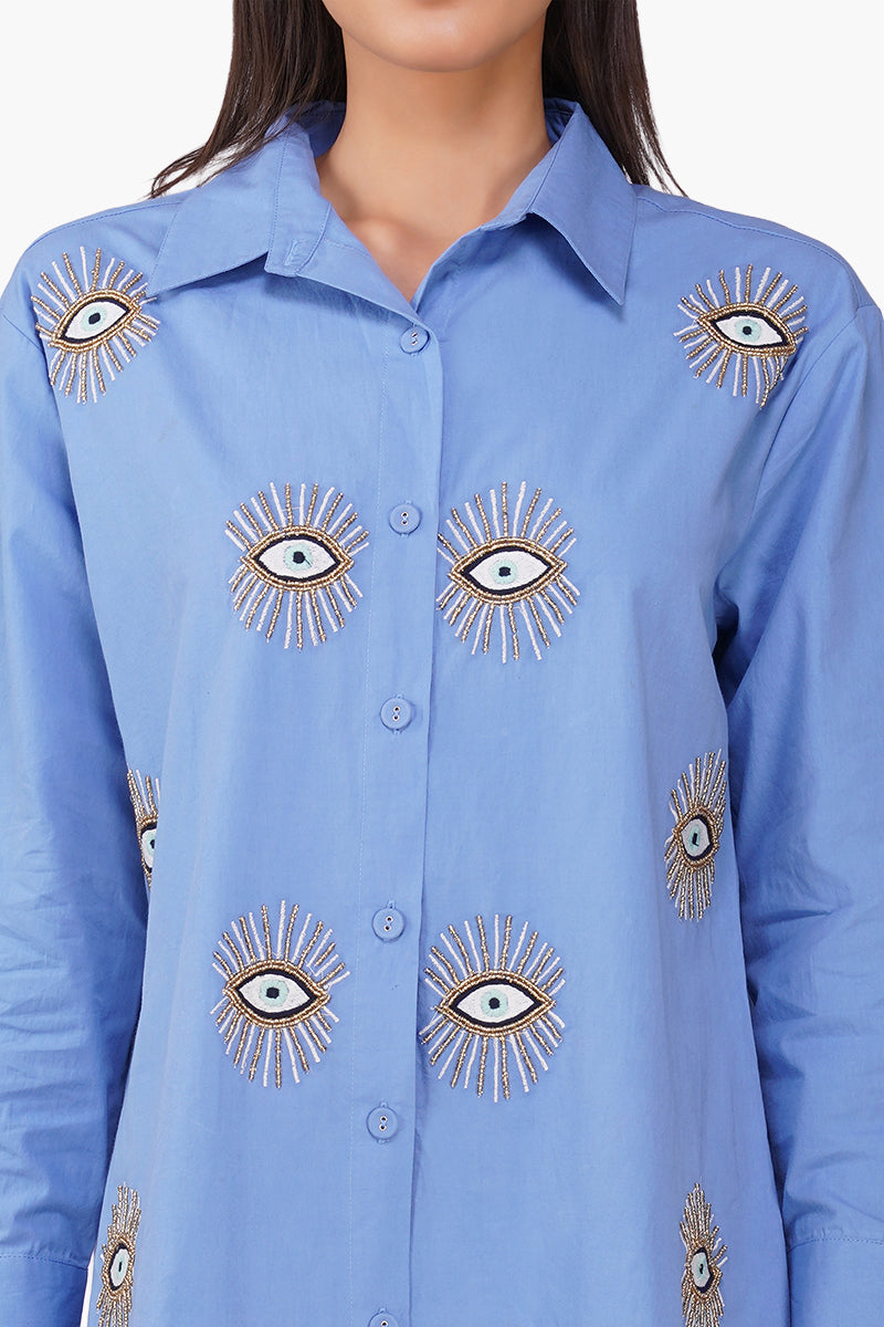 Set of 6 Peri Blink Embellished Shirt Dress (S, M & L)