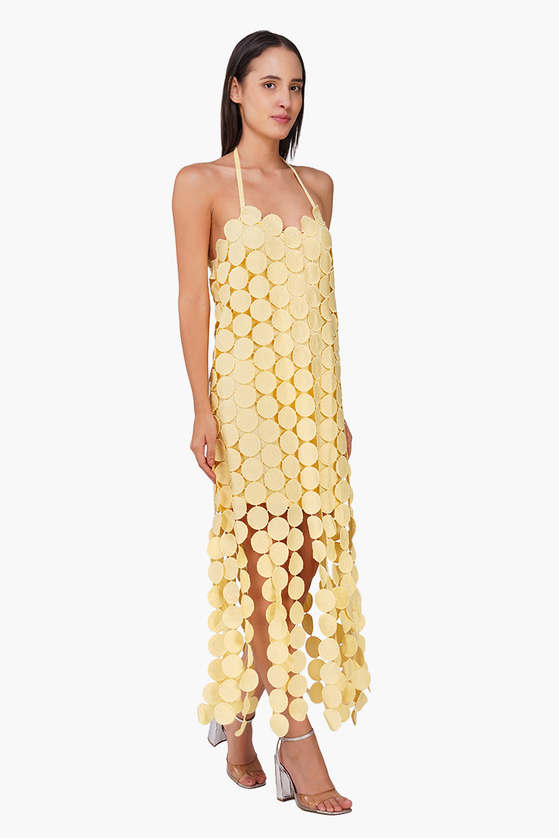 Set of 6 Butter Yellow Opal Circle Radiance Dress (S, M & L)