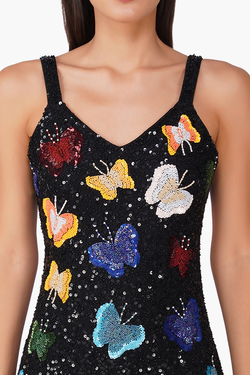 Set of 6 Multiglow Butterfly Embellished Bodycone Dress (S, M & L)