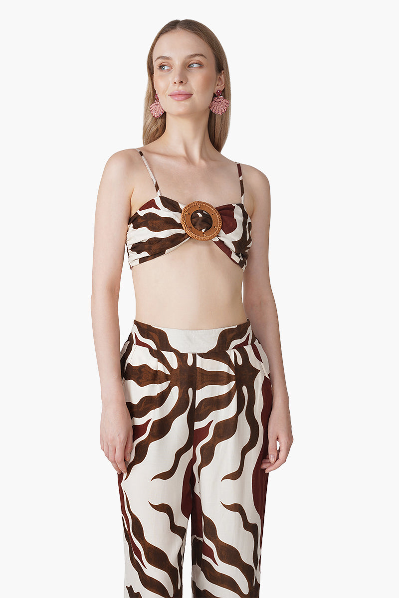 Set of 6 Tribal Print Red Croptop (S, M & L)