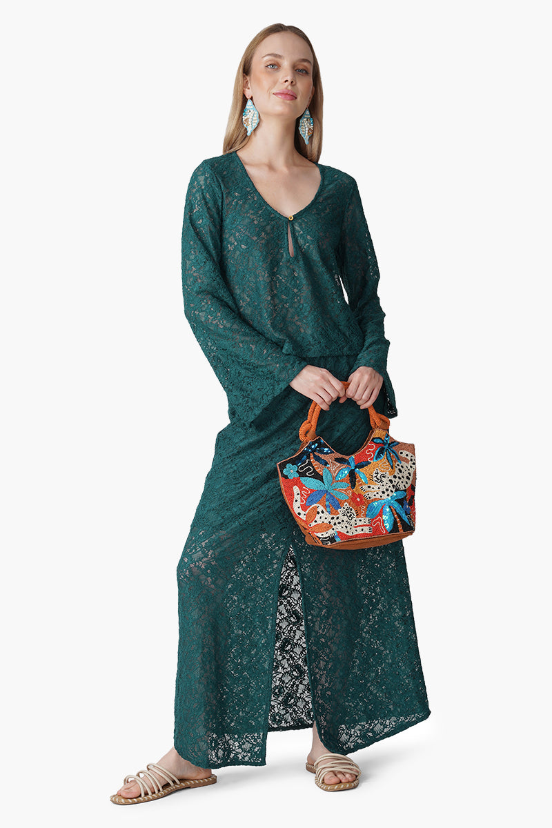 Set of 6 Teal Coastal Cover Up Top (S, M & L)