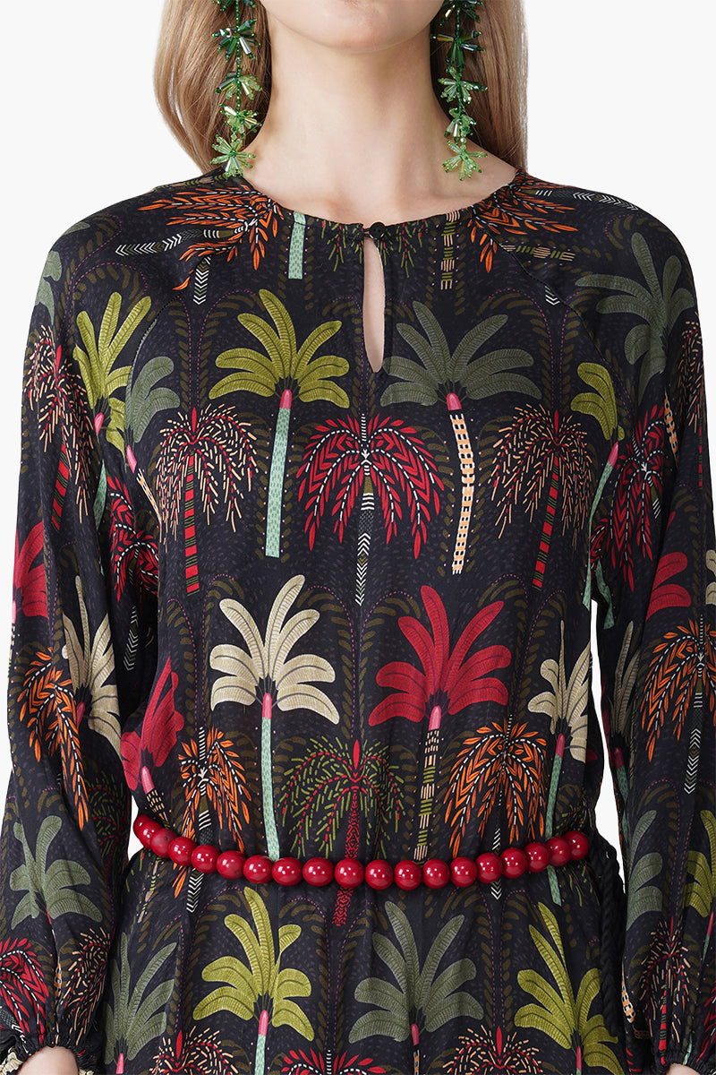 Set of 6 Multi Palm Rush Printed Slip On Dress (S, M & L)