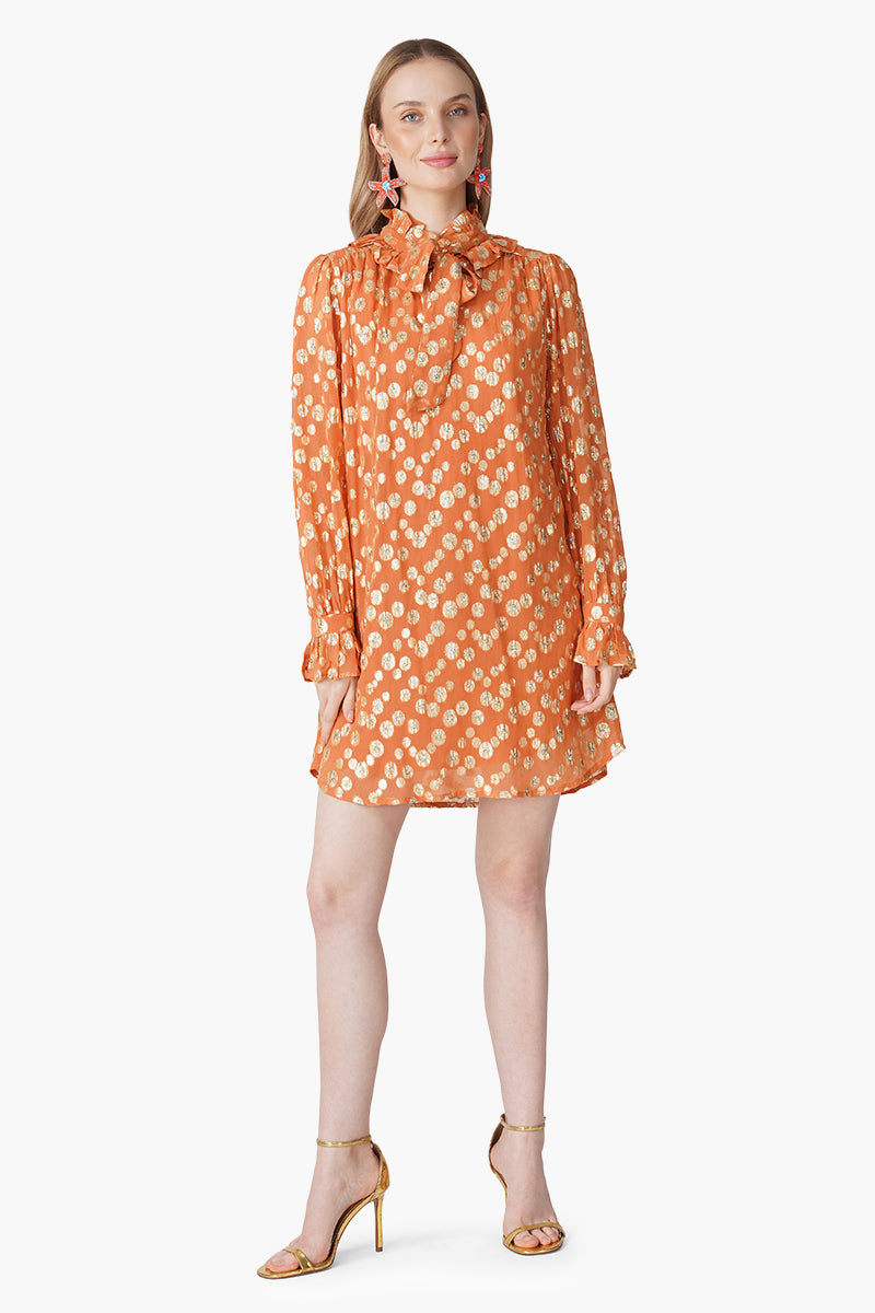 Set of 6 Tangerine Shine Luxe Evening Short Dress (S, M & L)