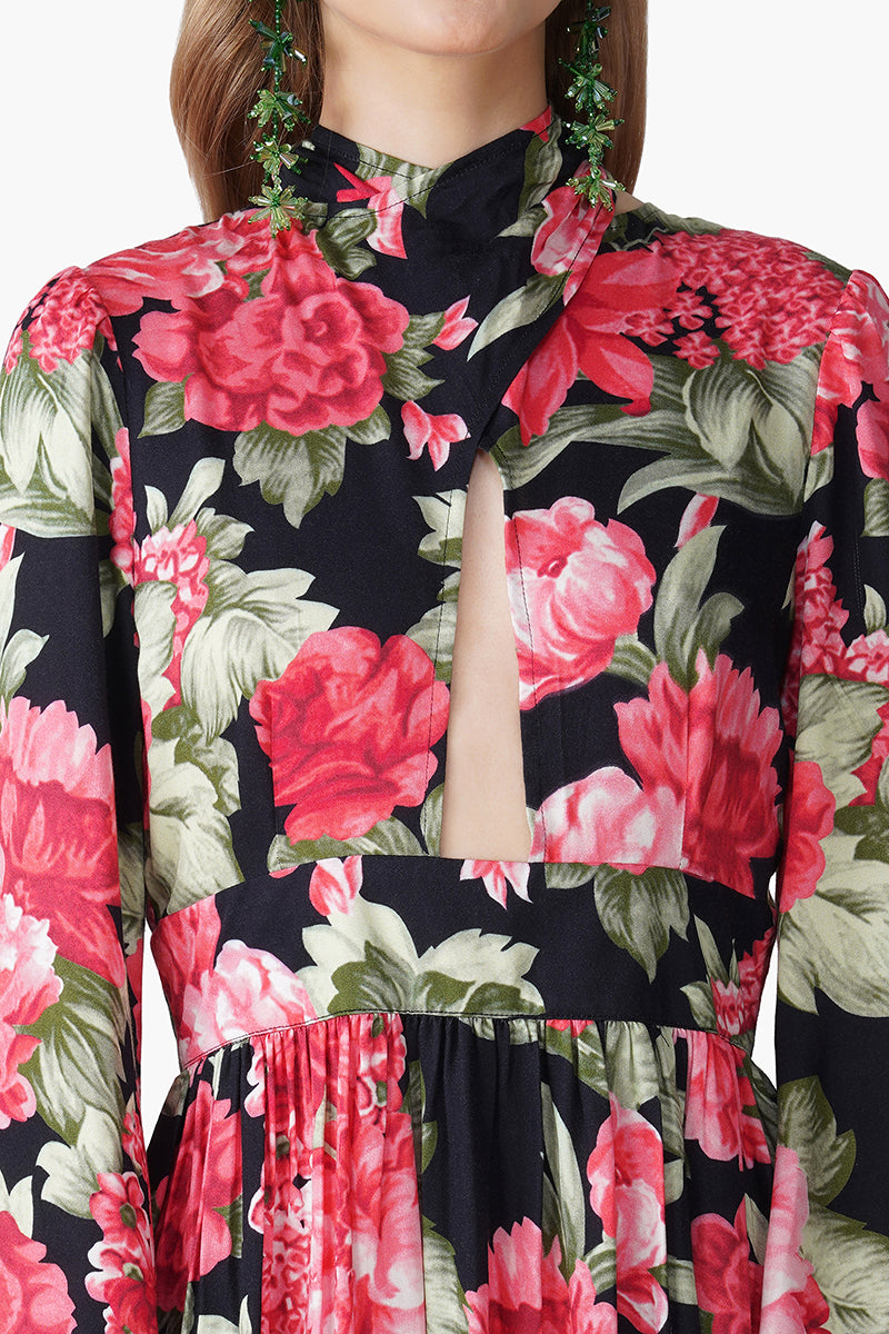 Set of 6 Red Garden Romance Maxi Dress (S, M & L)