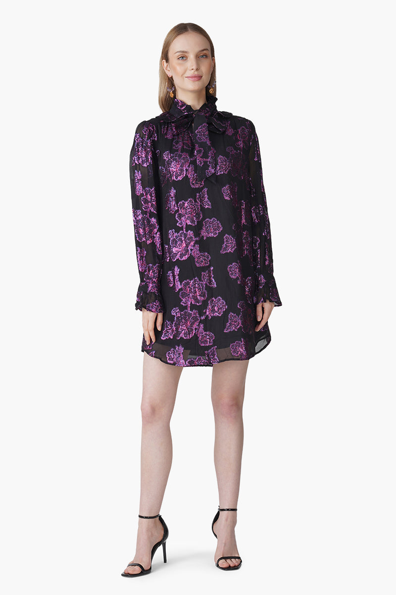 Set of 6 Starlit Orchid Lurex Eve Short Dress (S, M & L)