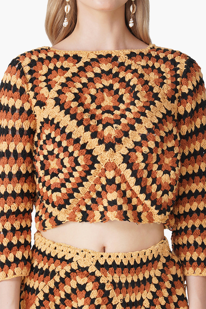 Set of 6 Handcrafted Desert Bloom Crochet Top (S, M & L)